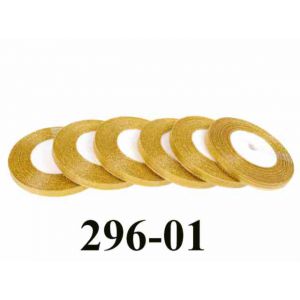 Wstążki brokatowe szer.6 mm złota