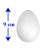 Jajka styropianowe 9 cm/10 szt.