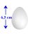 Jajka styropianowe 6,5cm/1szt.